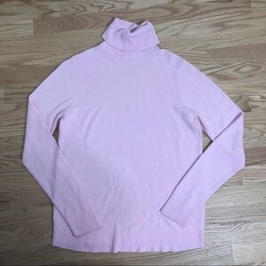Two Hearts Turtleneck Pink Sweatshirt Maternity Medium